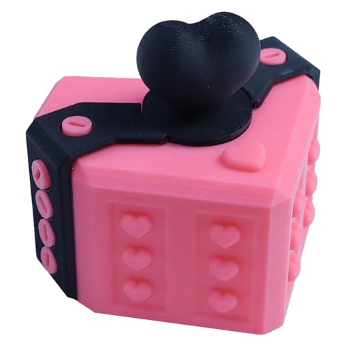 Lustige Streich-Geschenkbox mit Schrauben – 3D-gedruckte Scherzbox für Valentinstag & Partys – Nerviges Puzzle-Spiel für Erwachsene & Freunde – Robuste Kunststoff-Box (Pink) von HAFNFUE