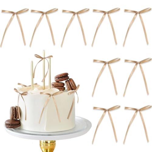 HAFRILY 40 Stück Champagner-Goldschleifen, Kuchendekoration, Champagnerschleifen, Kuchendekorationen für Kindergeburtstag, Hochzeit, Party, Hochzeitstag, Kuchendekorationen, Schleifen als Geschenk HAFRILY 40 Stück Champagner-Goldschleifen, Kuchendekoration, Champagnerschleifen, Kuchendekorationen für Kindergeburtstag, Hochzeit, Party, Hochzeitstag, Kuchendekorationen, Schleifen als Geschenk von HAFRILY