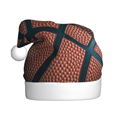 Basketball Sport Weihnachtsmütze, Nikolausmütze Für Erwachsene Drucken Komfort Plüsch Xmas Hut Für Weihnachten Neujahr Liefert von HAHAFU