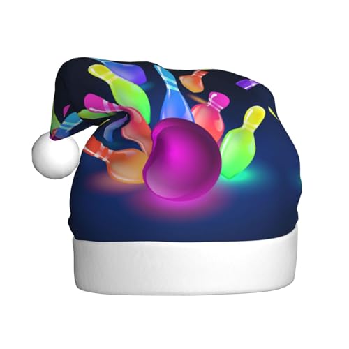 Bowling Balls Weihnachtsmützen Erwachsene, Weihnachtsmann Hut Drucken Plüsch Komfort Xmas Hut Für Weihnachten Neujahr Liefert Bowling Balls Weihnachtsmützen Erwachsene, Weihnachtsmann Hut Drucken Plüsch Komfort Xmas Hut Für Weihnachten Neujahr Liefert von HAHAFU