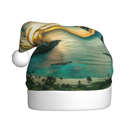 Sonnenaufgang über Hawaii Weihnachtsmütze, Nikolausmütze Für Erwachsene Drucken Komfort Plüsch Xmas Hut Für Weihnachten Neujahr Liefert Sonnenaufgang über Hawaii Weihnachtsmütze, Nikolausmütze Für Erwachsene Drucken Komfort Plüsch Xmas Hut Für Weihnachten Neujahr Liefert von HAHAFU