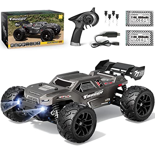 HAIBOXING Ferngesteuertes Auto, 1:18 RC Cars 36 km/h Hobby RC Auto mit Lights, 2,4 GHz Wasserdichter 4WD Off-Road Outdoor Indoor Fahrzeug, 2 Akku Lange Laufzeit (18868) von HAIBOXING