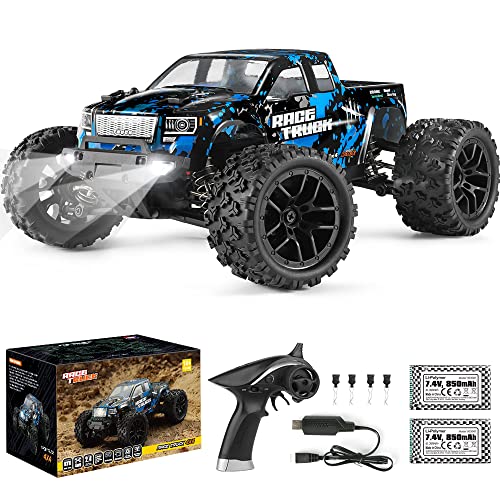 HAIBOXING Ferngesteuertes Auto 1/18 4WD Monster Truck 36 km/h Schnell Geschwindigkeit Wasserdicht 2,4 GHz RC Offroad Elektrofahrzeug RTR mit 7,4 V Batterie für Kinder und Erwachsene von HAIBOXING