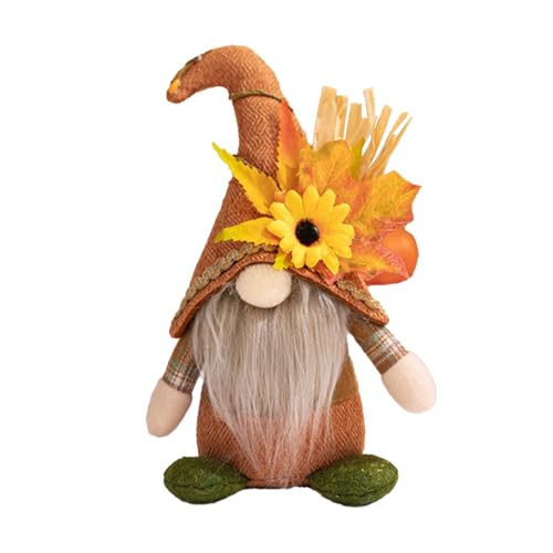 HAICN Autumn Gonks Plüschpuppe, Dekoration, Sonnenblume, gesichtslos, Puppenzwerge, Urlaubsdekoration, Ornamente für Erwachsene, Kinder, Bauernhaus, Urlaub, Zuhause, Küche, Halloween-Party von HAICN
