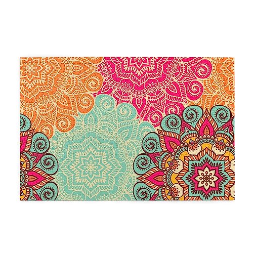 Boho-Mandala, bunte Blumen, Puzzles für Erwachsene, 1000 Teile, interessante Holzpuzzles, Stressabbau-Puzzles mit Box von HAICOM