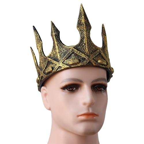 Elegantes Königskronen-Stirnband mit verstellbarem Gürtel für Geschichtsliebhaber und einzigartige Stile, Halloween-Themenparty, Requisiten, Cosplay-Kronen von HAISENG