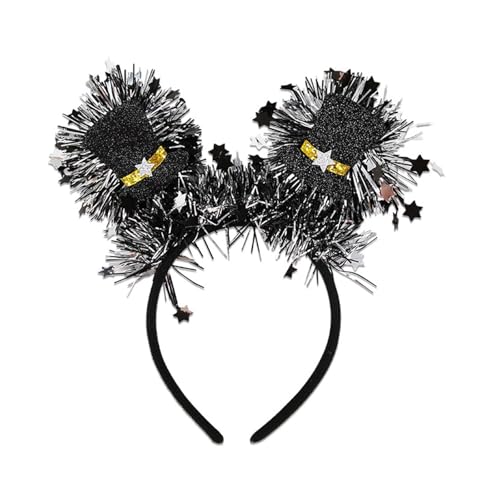 Festival-Kopfschmuck, Karneval, Kopfbedeckung, Party-Requisiten, Silvester, Stirnband, Jahr 2025, glitzerndes Puder, Haarreif, für Erwachsene und Kinder von HAISENG
