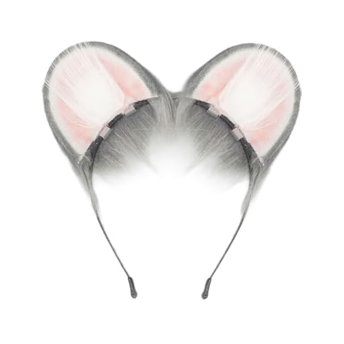 HAISENG 1pc Ohren Stirnbänder Schwanzmaus Kostüme Maus Ohren Stirnband Kunstpelze Schwanz Halloween Cosplay Party Kostüme HAISENG 1pc Ohren Stirnbänder Schwanzmaus Kostüme Maus Ohren Stirnband Kunstpelze Schwanz Halloween Cosplay Party Kostüme von HAISENG