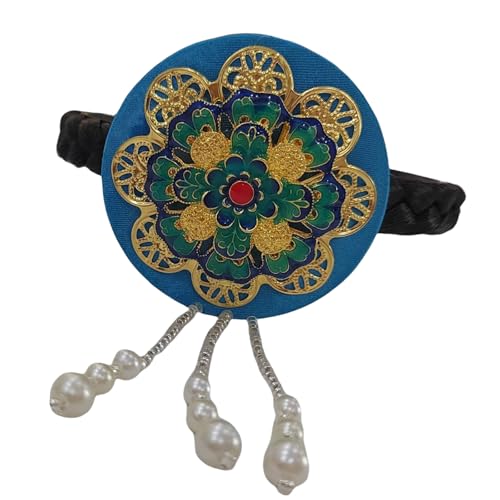 HAISENG Blue Glaze Koreanische Haarzubehör Stylische Stirnband Für Frauen Und Mädchen Bühnenaufführungen Hanbok Headwear Accessoires HAISENG Blue Glaze Koreanische Haarzubehör Stylische Stirnband Für Frauen Und Mädchen Bühnenaufführungen Hanbok Headwear Accessoires von HAISENG