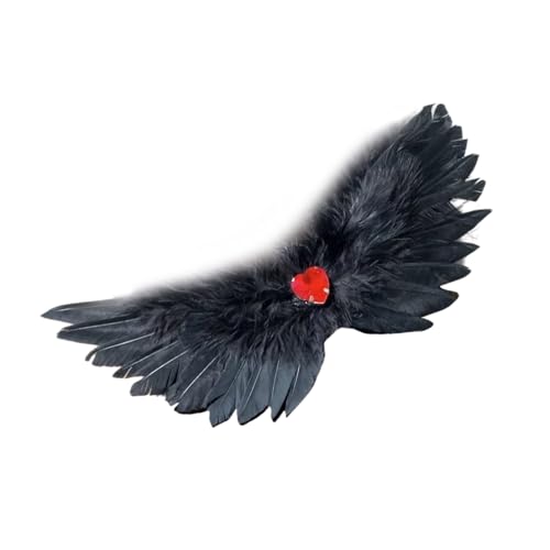 HAISENG Elegante Schwarz Weiß Gefiederte Haarverzierung Mit Flügeldesigns Für Theateraufführungen Und Kostümpartys HAISENG Elegante Schwarz Weiß Gefiederte Haarverzierung Mit Flügeldesigns Für Theateraufführungen Und Kostümpartys von HAISENG