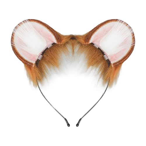 HAISENG Kunstpelz, Ohren, Stirnband, Schwanz, Tierkostüme für Weihnachten, Halloween, Cosplay, Party, Kostümzubehör HAISENG Kunstpelz, Ohren, Stirnband, Schwanz, Tierkostüme für Weihnachten, Halloween, Cosplay, Party, Kostümzubehör von HAISENG