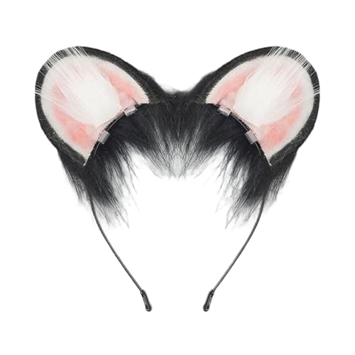 HAISENG Kunstpelz, Ohren, Stirnband, Schwanz, Tierkostüme für Weihnachten, Halloween, Cosplay, Party, Kostümzubehör HAISENG Kunstpelz, Ohren, Stirnband, Schwanz, Tierkostüme für Weihnachten, Halloween, Cosplay, Party, Kostümzubehör von HAISENG