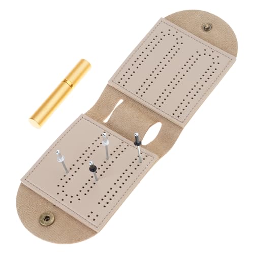 HAISENG Reiseklumpen Cribbage Board Mit Metallstiften Tragbarer Indoor Brettspiel Leder Cribbage Brettspiel Set Einfach Zu Verwendende Falten Board Mit Metallstiften HAISENG Reiseklumpen Cribbage Board Mit Metallstiften Tragbarer Indoor Brettspiel Leder Cribbage Brettspiel Set Einfach Zu Verwendende Falten Board Mit Metallstiften von HAISENG