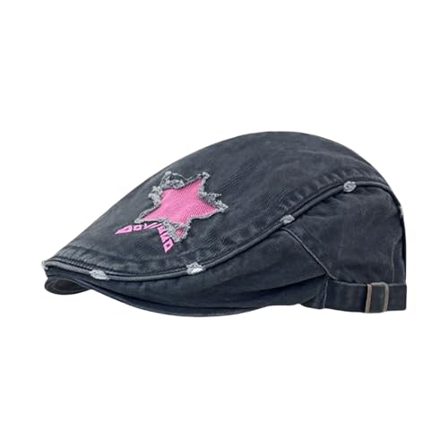 HAISENG Vintage Delessed Baskenmänner Mit Ausgefrayer Star Einzigartiger Modischer Baskenmasken Vielseitiger Für Mode Enthusiasten HAISENG Vintage Delessed Baskenmänner Mit Ausgefrayer Star Einzigartiger Modischer Baskenmasken Vielseitiger Für Mode Enthusiasten von HAISENG