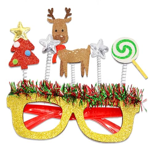 HAISENG Weihnachtslitterpartys Brillen Frames Witzige Brille Schönes Muster Für Party Make Up Lustig HAISENG Weihnachtslitterpartys Brillen Frames Witzige Brille Schönes Muster Für Party Make Up Lustig von HAISENG
