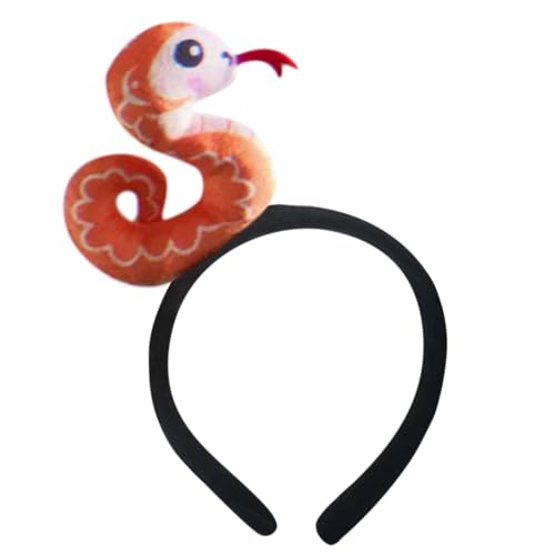 Haarreif für Silvester-Party, weicher Stoff, Schlangen-Stirnband, flexible Größe, Spaß für Kinder und Erwachsene, modischer Kopfschmuck, verstellbare Schlangenkopfbedeckung Haarreif für Silvester-Party, weicher Stoff, Schlangen-Stirnband, flexible Größe, Spaß für Kinder und Erwachsene, modischer Kopfschmuck, verstellbare Schlangenkopfbedeckung von HAISENG