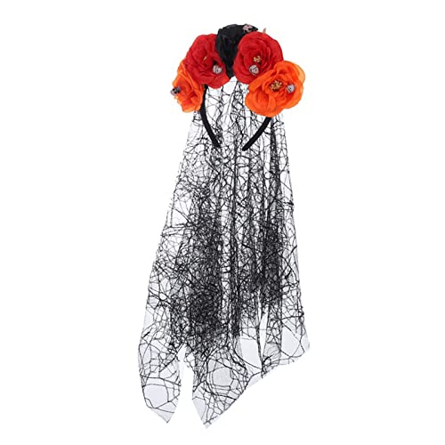 Hexen-Blumenkronen für Damen, Totenkopf-Stirnbänder, Halloween, Spinnennetz, Schleier, Cosplay, Tag der Toten Hexen-Blumenkronen für Damen, Totenkopf-Stirnbänder, Halloween, Spinnennetz, Schleier, Cosplay, Tag der Toten von HAISENG