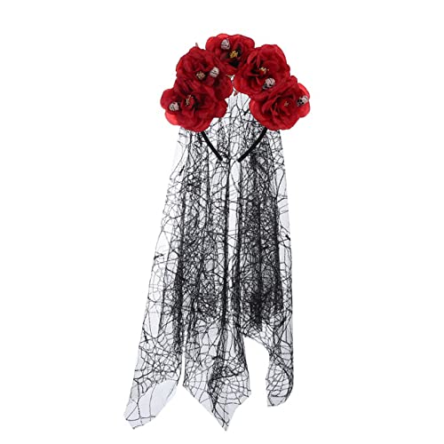 Hexen-Blumenkronen für Damen, Totenkopf-Stirnbänder, Halloween, Spinnennetz, Schleier, Cosplay, Tag der Toten Hexen-Blumenkronen für Damen, Totenkopf-Stirnbänder, Halloween, Spinnennetz, Schleier, Cosplay, Tag der Toten von HAISENG