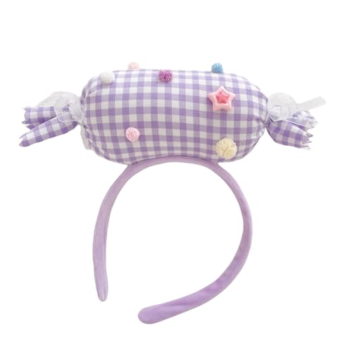 Kopfbedeckung mit Süßigkeitenmuster, bunt, Halloween-Haarreifen, einfache Temperament-Kopfbedeckung für Kinder und Erwachsene, Bonbon-Muster, Kopfbedeckung von HAISENG