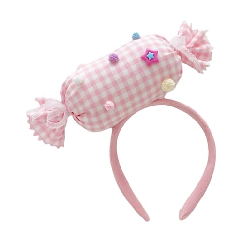 Kopfbedeckung mit Süßigkeitenmuster, bunt, Halloween-Haarreifen, einfache Temperament-Kopfbedeckung für Kinder und Erwachsene, Bonbon-Muster, Kopfbedeckung von HAISENG