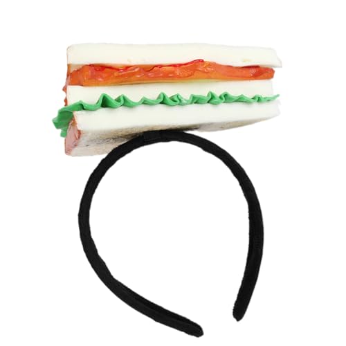 Kreativer Hamburger-Haarreif für festliche Anlässe, Kopfbedeckung, lustiges Muster, Kopfzubehör, Halloween-Dekoration von HAISENG