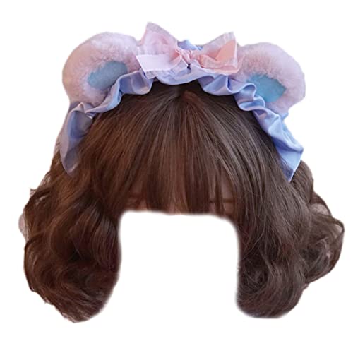 Mädchen Plissierte Spitze Mit Bärenohrform Stirnband Mehrfarbig Make Up Aufnehmen Foto Stirnband Carnivals Party Kopfstück Cosplay Stirnbänder Für Frauen Cosplay Bären Ohren Form Halloween Mit Spitze Mädchen Plissierte Spitze Mit Bärenohrform Stirnband Mehrfarbig Make Up Aufnehmen Foto Stirnband Carnivals Party Kopfstück Cosplay Stirnbänder Für Frauen Cosplay Bären Ohren Form Halloween Mit Spitze von HAISENG