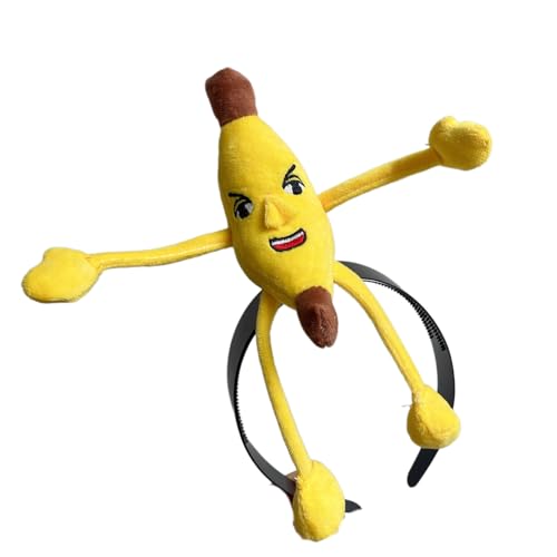 Multifunktionaler stylischer Haarreif für Halloween, dramatischer Haarreif für trendige Mädchen und Party-Enthusiasten, unterhaltsames Bananen-Haarband von HAISENG