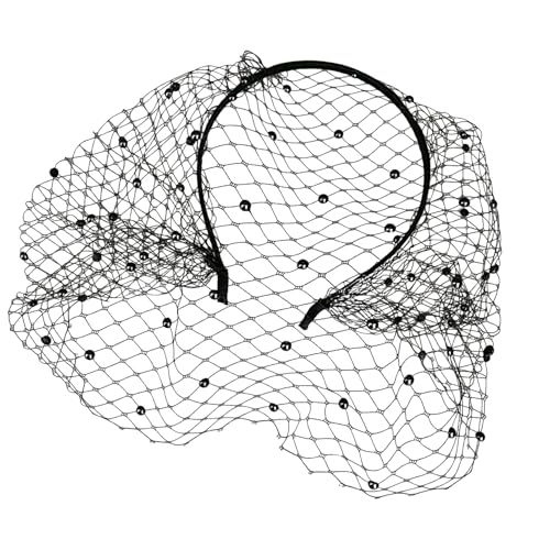 Stilvoller Fascinator im Stil der 1920er Jahre, Schleier, Kopfschmuck, Kostüm, Flapper, Dame, Schleife, Haarband für besondere Anlässe, Cocktails, Partys, Cocktails, Schleier Stilvoller Fascinator im Stil der 1920er Jahre, Schleier, Kopfschmuck, Kostüm, Flapper, Dame, Schleife, Haarband für besondere Anlässe, Cocktails, Partys, Cocktails, Schleier von HAISENG