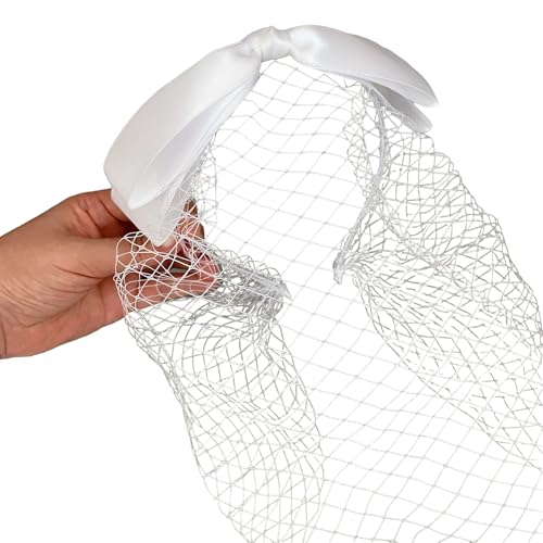 Stilvoller Fascinator im Stil der 1920er Jahre, Schleier, Kopfschmuck, Kostüm, Flapper, Dame, Schleife, Haarband für besondere Anlässe, Cocktails, Partys, Cocktails, Schleier von HAISENG