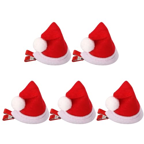 Weihnachtsmann-Kopfschmuck mit Pailletten, Hut, Haarspange, Weihnachtsmann, Seiten-Haarklammer, Urlaubsparty, Erwachsene, Kinder, Kopfschmuck, niedliches Weihnachtsmann-Haar-Accessoire für alle von HAISENG