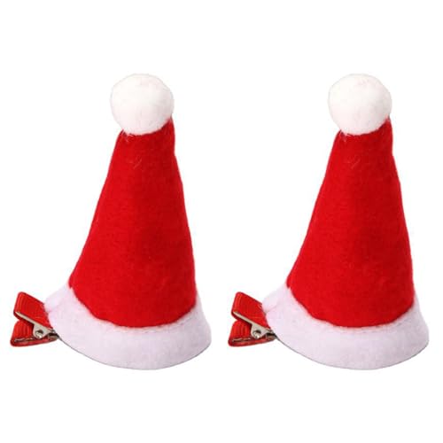 Weihnachtsmann-Kopfschmuck mit Pailletten, Hut, Haarspange, Weihnachtsmann, Seiten-Haarklammer, Urlaubsparty, Erwachsene, Kinder, Kopfschmuck, niedliches Weihnachtsmann-Haar-Accessoire für alle von HAISENG