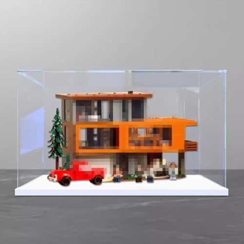 Acryl Display Box für Lego 21354 Villenhaus Modell, Transparent Staubdichte Display Box Aufbewahrungsbox Kompatibel mit Lego 21354 Modell (Modell Nicht Enthalten) (Stil B) von HAIWENFEIQI