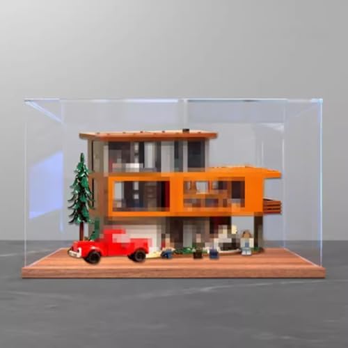 Acryl Display Box für Lego 21354 Villenhaus Modell, Transparent Staubdichte Display Box Aufbewahrungsbox Kompatibel mit Lego 21354 Modell (Modell Nicht Enthalten) (Stil C) von HAIWENFEIQI