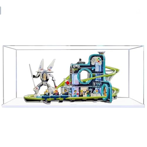 Acryl Display Box für Lego 60421 Achterbahn Vergnügungspark Modell, Transparent Staubdichte Display Box Aufbewahrungsbox Kompatibel mit Lego 60421 Modell (Modell Nicht Enthalten) (Stil B) von HAIWENFEIQI