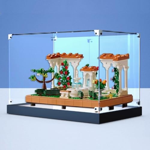 Acryl-Displaybox für Lego 10359 Spanischer Brunnen-Gartenmodell, transparente staubdichte Displaybox, Aufbewahrungsbox, kompatibel mit Lego 10359-Modell (Modell nicht im Lieferumfang enthalten) von HAIWENFEIQI