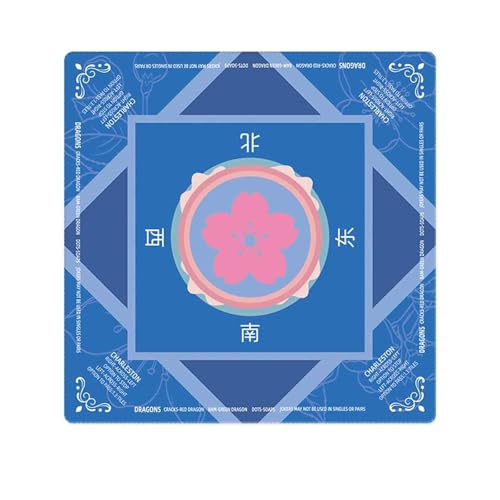 HAJHI 31,5 * 31,5 Zoll Mahjong-Matte Brett Spiel Zimmer Mahjong Tischdecke rutschfest Geräuschreduzierung Tischmatte Für Familientreffen(Blue-A) von HAJHI