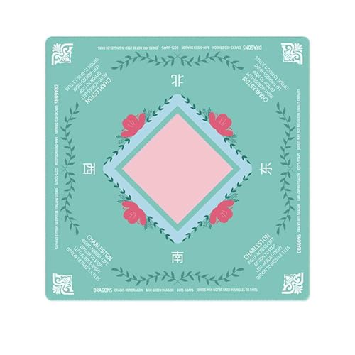 HAJHI 31,5 * 31,5 Zoll Mahjong-Matte Brett Spiel Zimmer Mahjong Tischdecke rutschfest Geräuschreduzierung Tischmatte Für Familientreffen(Green-C-Crystal Velvet) von HAJHI