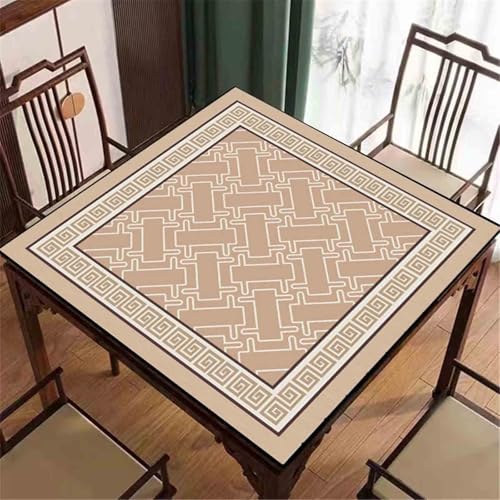 HAJHI Geräuscharm Mahjong Tischdecke rutschfest Fleckenabweisend Mahjong-Matte Verdickt Tischmatte Aufrollbar Aufbewahrung Für Draußen Reisen(100cm,A) von HAJHI