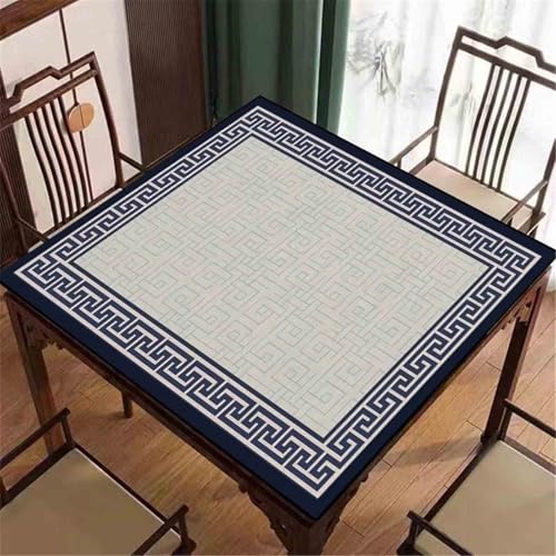 HAJHI Geräuscharm Mahjong Tischdecke rutschfest Fleckenabweisend Mahjong-Matte Verdickt Tischmatte Aufrollbar Aufbewahrung Für Draußen Reisen(90cm,B) von HAJHI