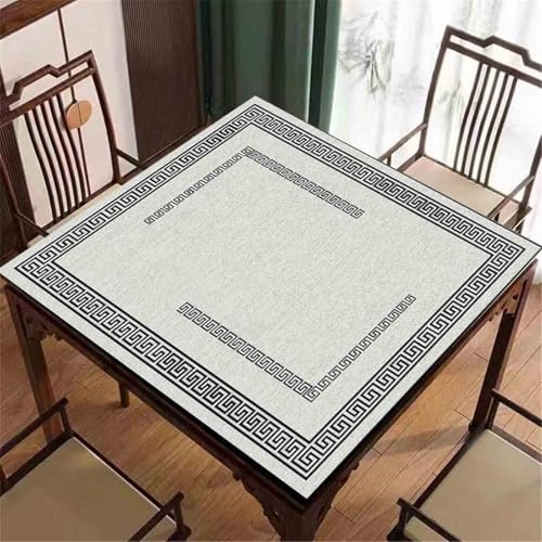 HAJHI Geräuscharm Mahjong Tischdecke rutschfest Fleckenabweisend Mahjong-Matte Verdickt Tischmatte Aufrollbar Aufbewahrung Für Draußen Reisen(90cm,F) von HAJHI