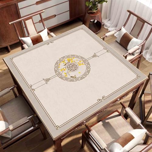 HAJHI Mahjong-Matte rutschfest Verdickt Geräuscharm Mahjong Tischdecke Wasserdicht Schützend Tischmatte Für Poker Brettspiele Domino(100cm*100cm,M) von HAJHI