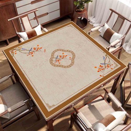 HAJHI Mahjong-Matte rutschfest Verdickt Geräuscharm Mahjong Tischdecke Wasserdicht Schützend Tischmatte Für Poker Brettspiele Domino(60cm*60cm,K) von HAJHI