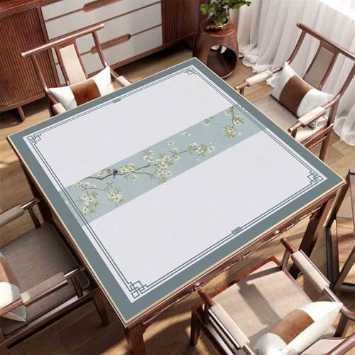 HAJHI Mahjong-Matte rutschfest Verdickt Geräuscharm Mahjong Tischdecke Wasserdicht Schützend Tischmatte Für Poker Brettspiele Domino(75cm*75cm,G) von HAJHI