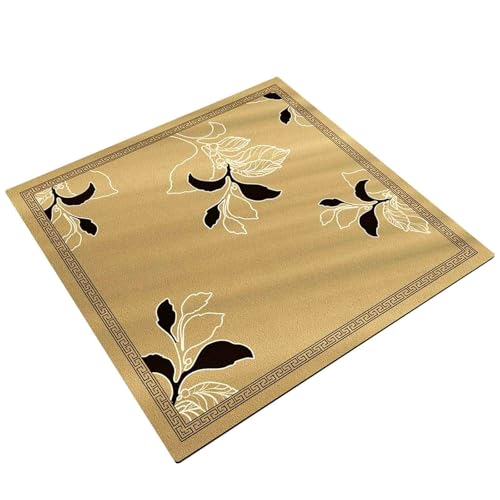 HAJHI Teestuben Spielmatte Für Tisch Gummi rutschfest Mahjong-Matte Schnelltrocknend Dekorativ Für Poker Dominosteine Mahjong Tischdecke Verdickt Geräuscharm Tragbar(140 * 140,C) von HAJHI