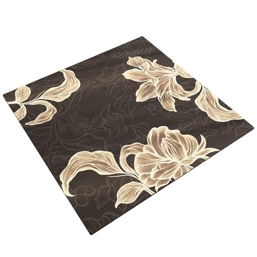 HAJHI Teestuben Spielmatte Für Tisch Gummi rutschfest Mahjong-Matte Schnelltrocknend Dekorativ Für Poker Dominosteine Mahjong Tischdecke Verdickt Geräuscharm Tragbar(85 * 85,I) von HAJHI