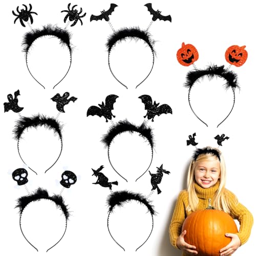 7 Stück Halloween Stirnbänder,Halloween Fledermaus-Stirnband-Skelett-Spinnen,Halloween Props Decorations für Kinder Halloween Party Cosplay Kostüm Kopfschmuck Maskerade Dekoration Requisite 7 Stück Halloween Stirnbänder,Halloween Fledermaus-Stirnband-Skelett-Spinnen,Halloween Props Decorations für Kinder Halloween Party Cosplay Kostüm Kopfschmuck Maskerade Dekoration Requisite von HAJXXMM
