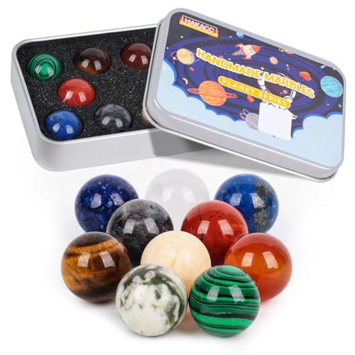 HAKACC 10 Stück Murmeln für Kinder, 16mm Bunte Murmeln Kristall Kugel Murmeln Deko Spielzeug HAKACC 10 Stück Murmeln für Kinder, 16mm Bunte Murmeln Kristall Kugel Murmeln Deko Spielzeug von HAKACC