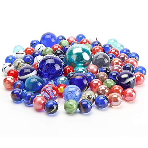 HAKACC Bunte Glasmurmeln, 680g Murmeln Glas Kinder Murmelspiel Deko Spielzeug Spielmaschine Pflanzendekoration HAKACC Bunte Glasmurmeln, 680g Murmeln Glas Kinder Murmelspiel Deko Spielzeug Spielmaschine Pflanzendekoration von HAKACC