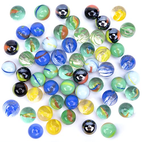 HAKACC 80 Stück Glasmurmeln, 15mm Bunte Murmeln mit Einzigartigen Mustern, Perfekt für Kinderspiele, Deko & DIY-Projekte, Mischfarben HAKACC 80 Stück Glasmurmeln, 15mm Bunte Murmeln mit Einzigartigen Mustern, Perfekt für Kinderspiele, Deko & DIY-Projekte, Mischfarben von HAKACC