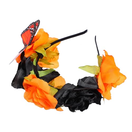 HAKIDZEL 1Stück Halloween Stirnband mit Rosenblüten Elastisches Haarband für Damen Kostümpartys Cosplay und Themenfeiern für Erwachsene HAKIDZEL 1Stück Halloween Stirnband mit Rosenblüten Elastisches Haarband für Damen Kostümpartys Cosplay und Themenfeiern für Erwachsene von HAKIDZEL
